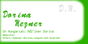 dorina mezner business card